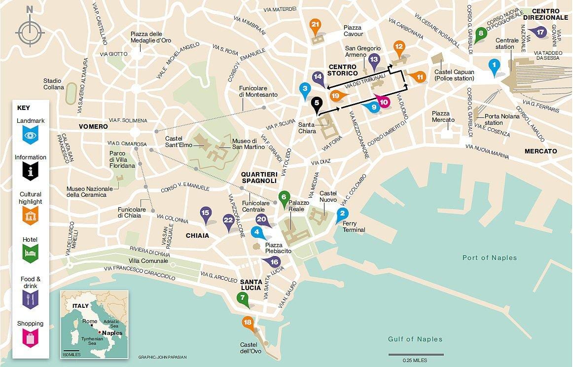 Harta centro storico napoli