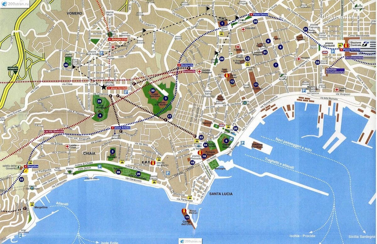 napoli hartă a orașului