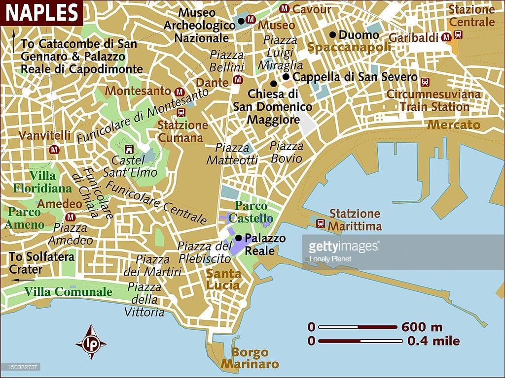 napoli hartă a orașului