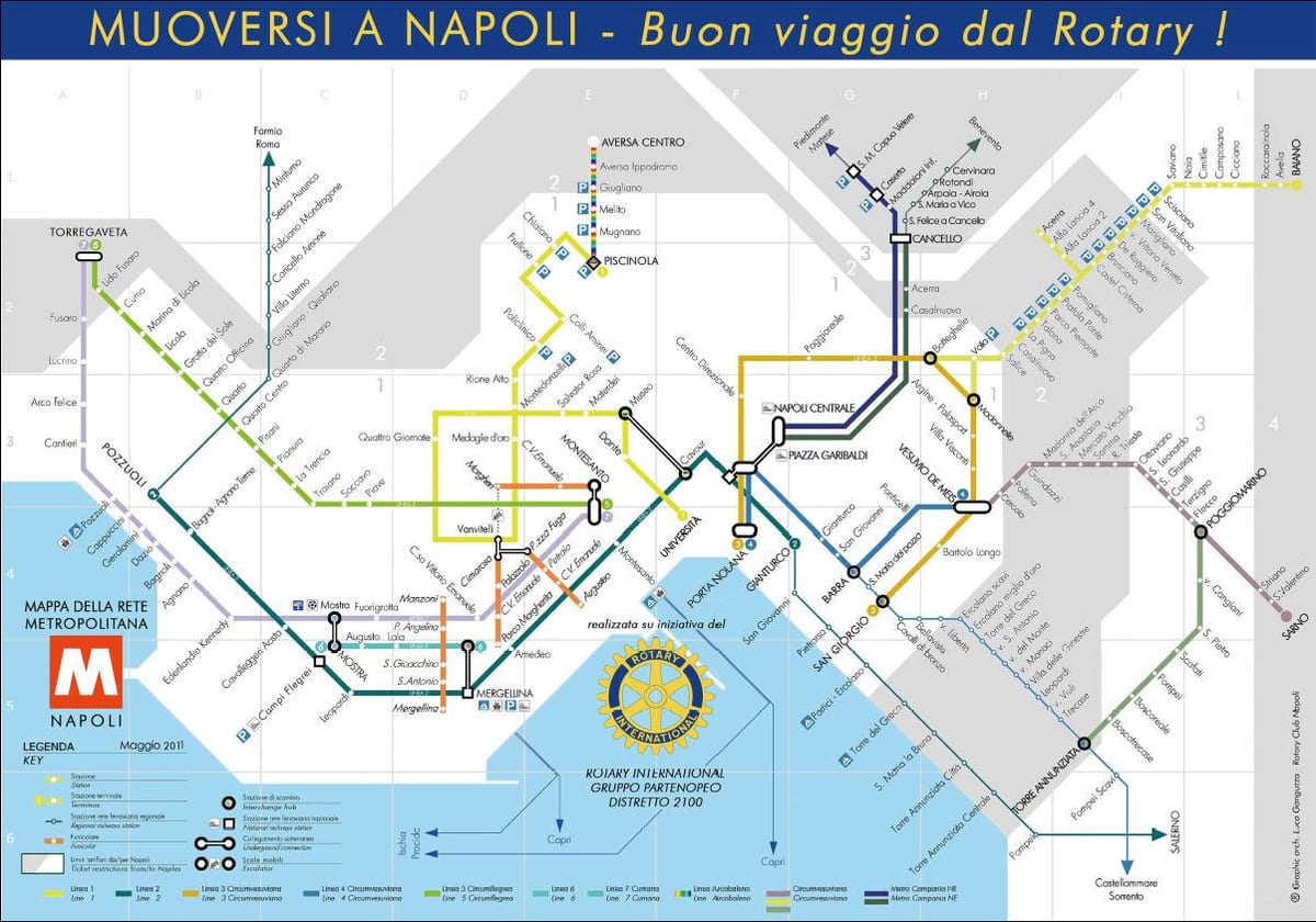 napoli, italia hartă de metrou