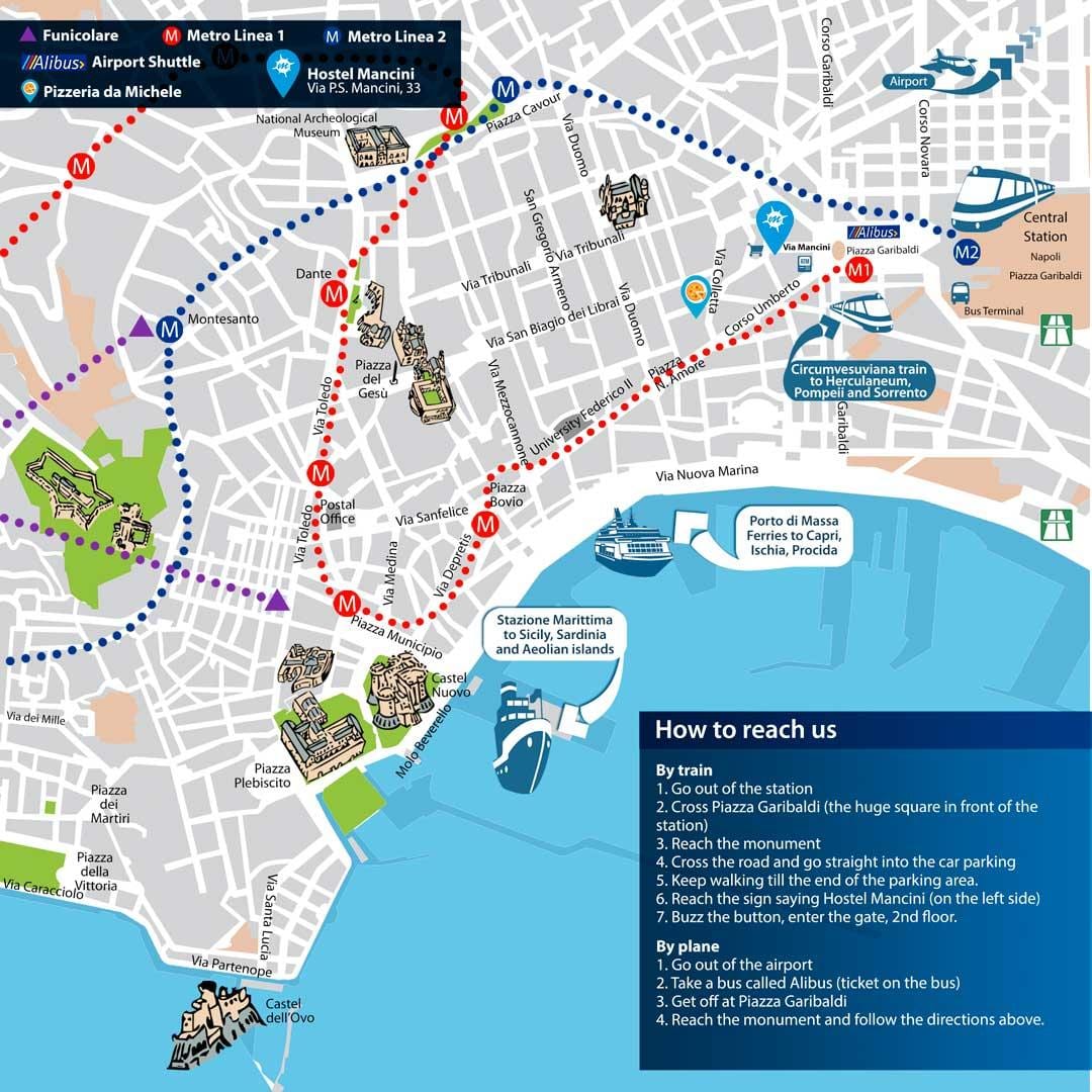 gara centrală din napoli hartă